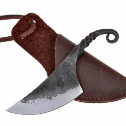 [02 M-Neck Sch] Wikinger Neck-Knife / Geschwärzte Klinge