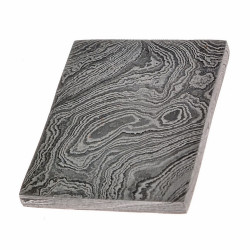 [02 Dam-AP 3] Damast-Abschlussplatte | 4 x 3 x 0,3 cm