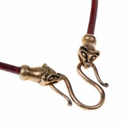 Wikinger-Lederkette "Wieselkopf" - 60 cm