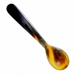 [17 Loeff Egg] Eierlöffel aus echtem Horn – Handgefertigt aus Wasserbüffelhorn