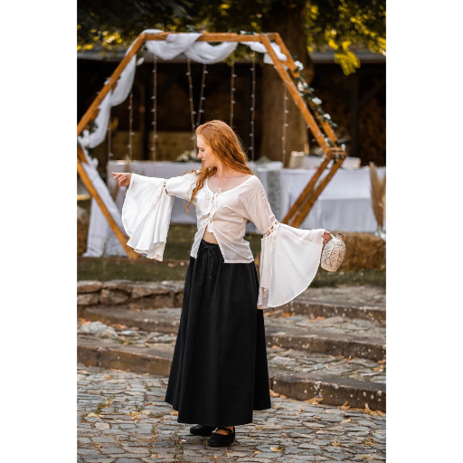 Bluse "Carmen" Volants Weiß