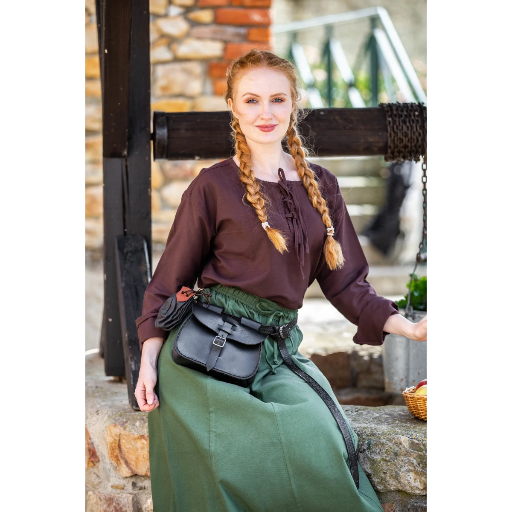 Mittelalter Bluse "Tilda" Braun