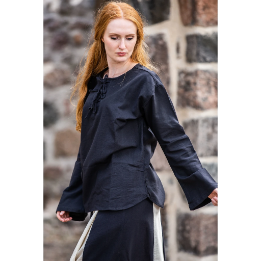 Mittelalter Bluse "Tilda" Schwarz