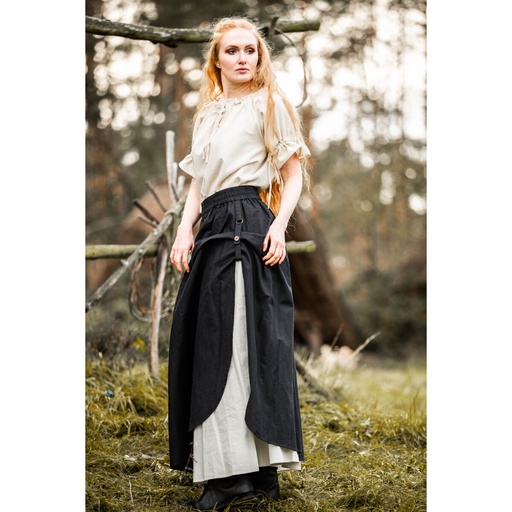 Mittelalter Rock "Elise" Schwarz/Natur