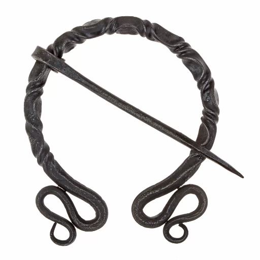 [16 Fi Snake] Eisen-Fibel mit Schlangen-Enden - 7 cm