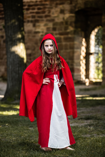 [17019r] Mittelalter Kinderumhang "Cecilia" Rot
