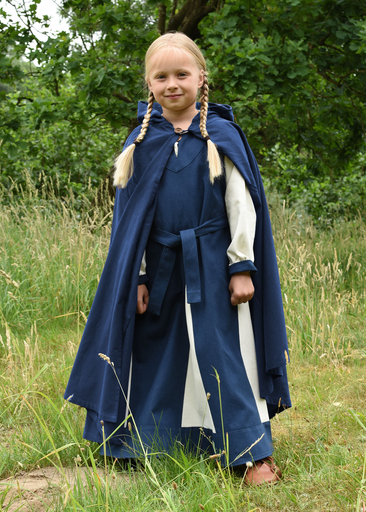 Mittelalterlicher Kinderumhang "Paul" in Blau – Authentischer Schutz für kleine Abenteurer