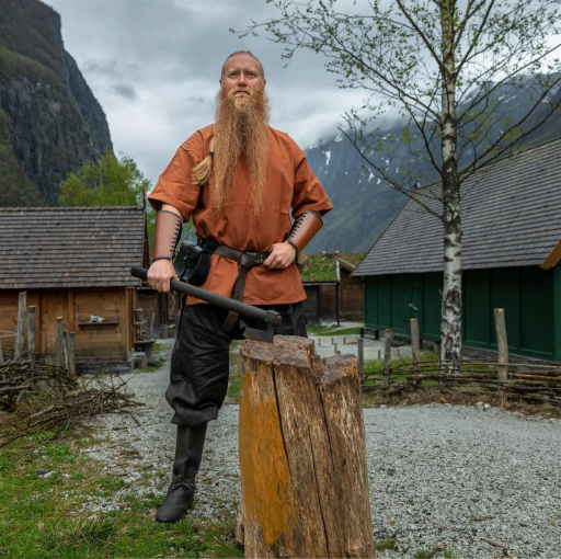 Wikinger-Kurzarmtunika „Olaf“ – Authentische Tunika in Ziegelrot