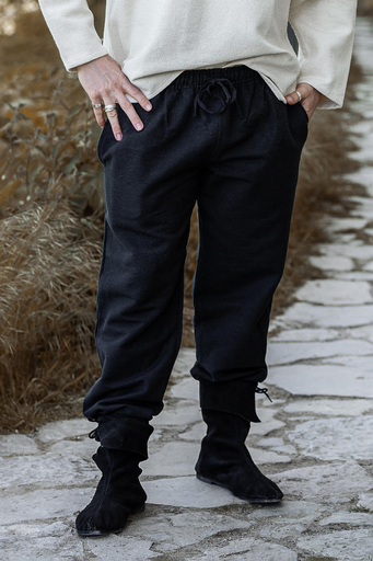 Mittelalterhose „Arvo“ – Schwarze Allzweckhose für historische Gewandungen