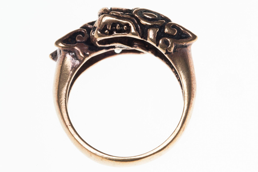 Wikinger-Ring "Geri & Freki" – Bronze