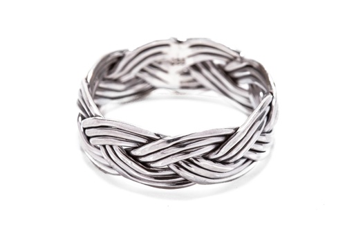 Keltischer Ring "Calla" aus 925er Silber – 7 mm Breite 