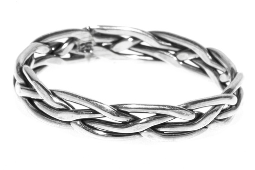 [r421] Ring Skala aus Silber 925 – Filigraner Mittelalter-Damenring mit Flechtmuster 3 mm