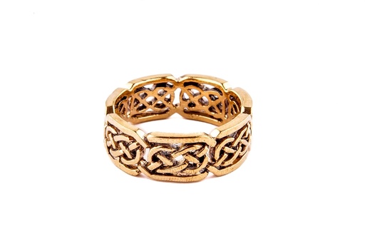 [Rb61-2] Schmuck Ring Belenus 7 mm – Bronze – Massiver Keltischer Knotenring mit kraftvoller Symbolik