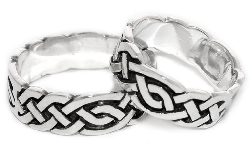 [r4] DORIAN Ring aus Silber – Keltischer Freundschaftsring mit Knotenmuster 6 mm breit