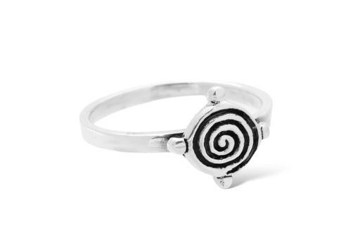 [r322] NOREIA Ring aus Silber – Keltischer Damenring mit Knotenmuster 9 mm breit