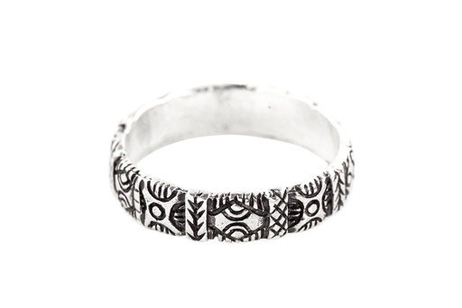 [r375] Ring Bandur aus Silber 925 – Skandinavischer Wikinger Bandring 5 mm schlicht