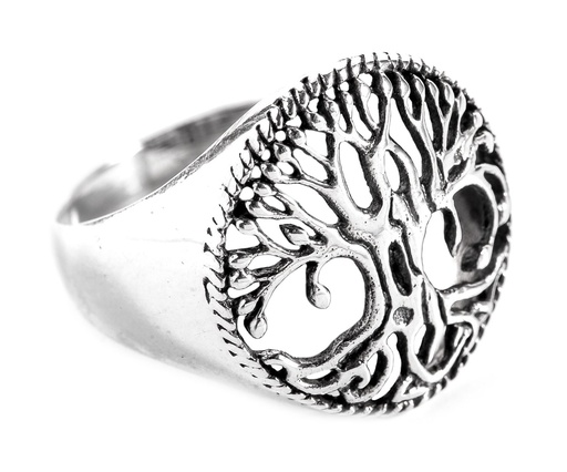 [r364] RUNA Ring aus Silber – Keltischer Lebensbaum Damenring 1,7 cm breit