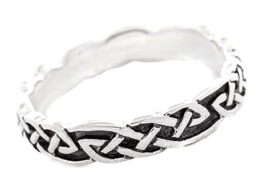 [r95] Keltischer Ring COLIN aus 925 Silber – 4 mm Freundschaftsring mit Unendlichkeits-Knoten