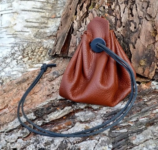 [01 Beutel 4] Extra Großer Lederbeutel (XL) Accessoire für Mittelalter Reenactment, Larp & Fantasy Gewandung