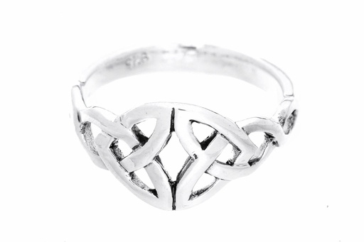 [r379] NARIYA Ring aus Silber – Keltischer Flechtring Damenring 8 mm breit