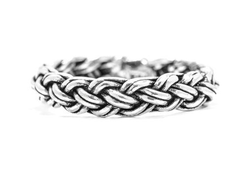 [r354] Ring Alfadir aus Silber 925 – Wikinger Zopfring 5 mm im nordischen Stil