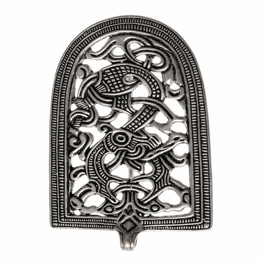 Zungenfibel der Wikinger aus Norwegen - Originalgetreue Replik Bronze oder Bronze versilbert